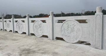 泰州芝麻白河道栏杆 石材栏杆