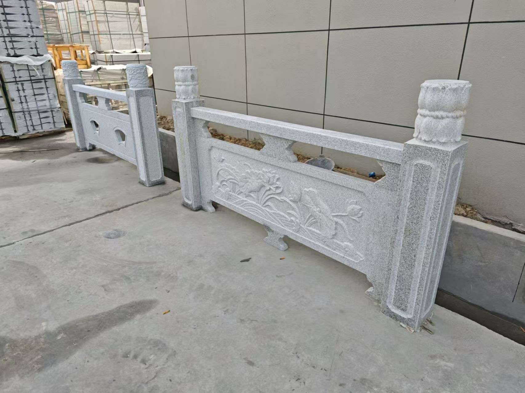 泰州芝麻白河道栏杆 石材栏杆