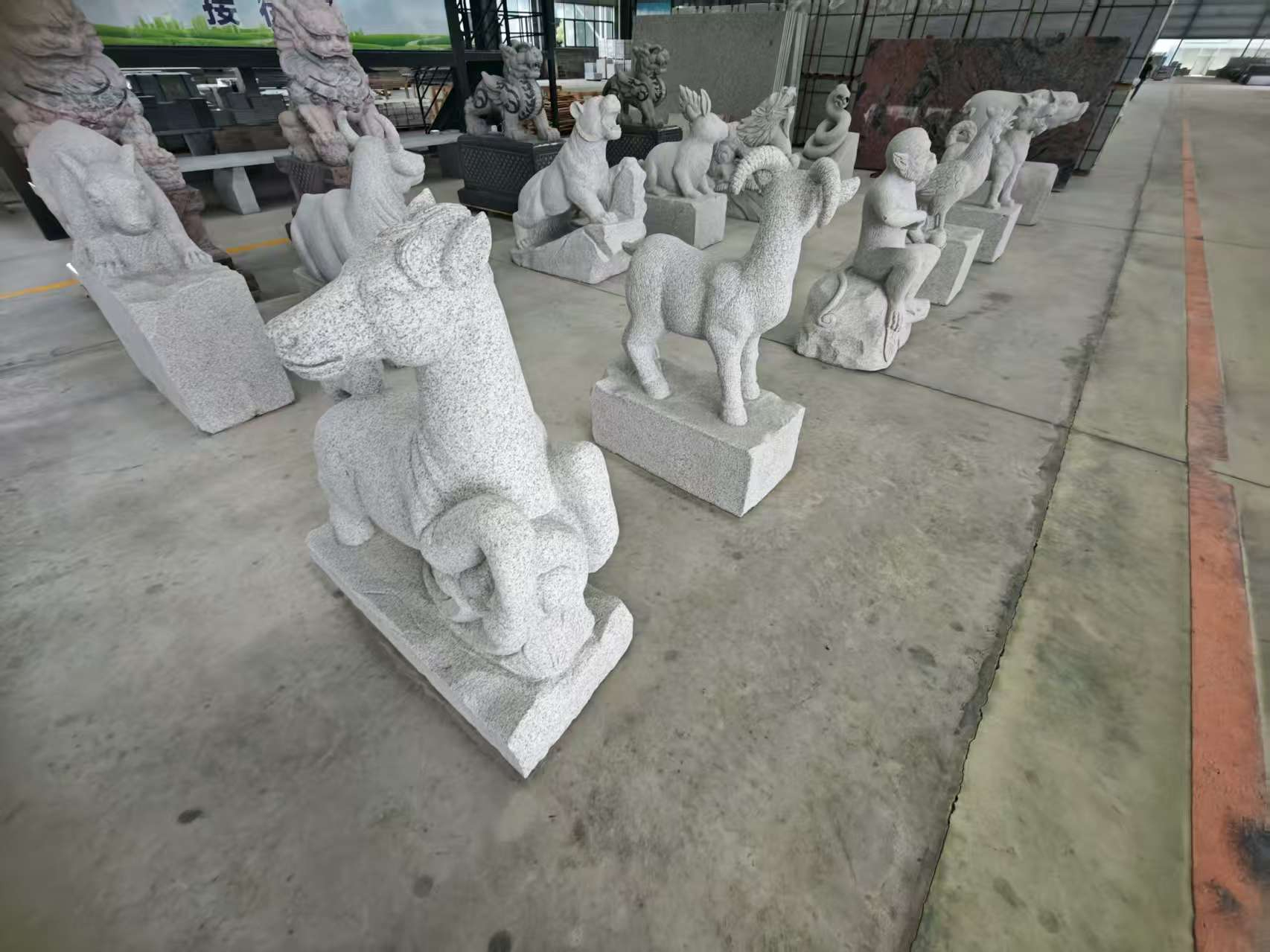 泰州芝麻白雕刻 十二生肖 异形雕刻